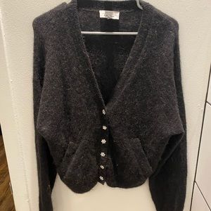 Other stories alpaca wool black cardigan s